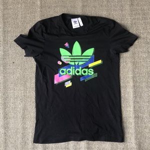 ADIDAS Retro style logo print t-shirt